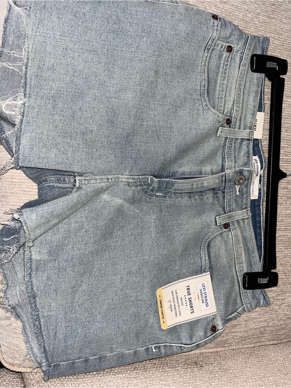 Levi's Faded Light Blue Denim Cutoff Shorts